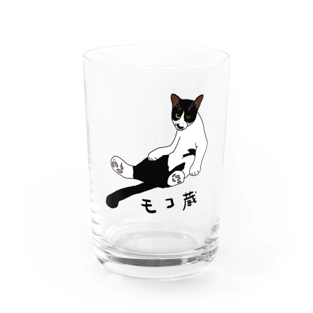 たんたん保護猫グッズのモコ蔵くん Water Glass :front
