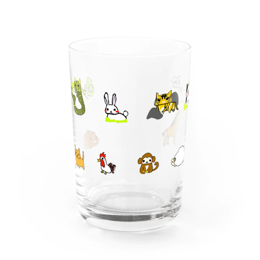 wakawakaのゆるえと12 Water Glass :front