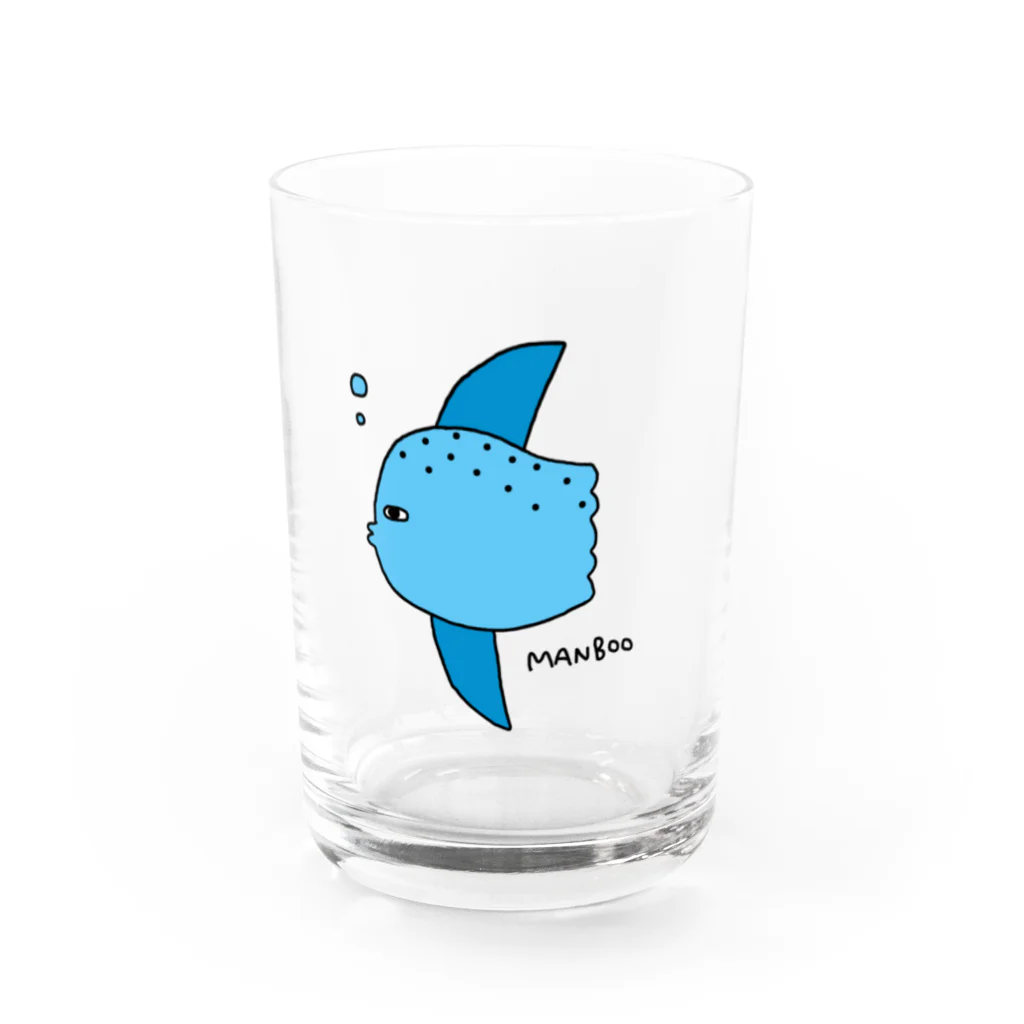 麦畑のマンボウB(下手な絵) Water Glass :front