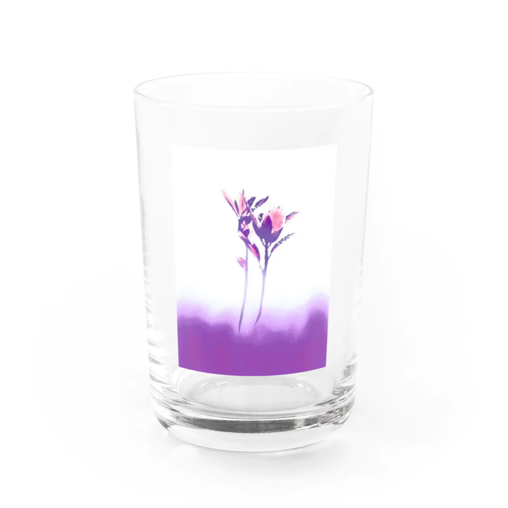 宵花火のヨリソッテ(紫) Water Glass :front