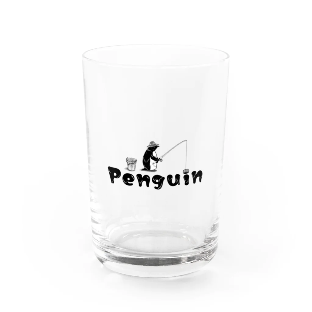 むぎのペンギン　釣り Water Glass :front