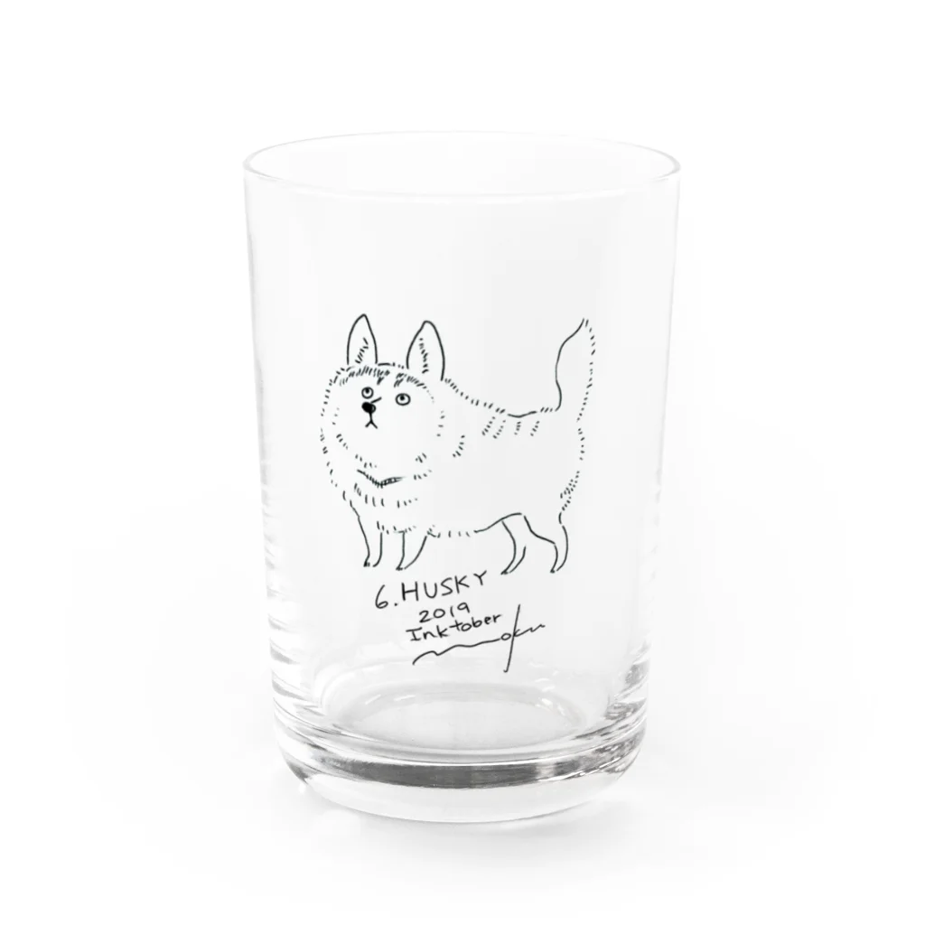 moc webshopのhusky Water Glass :front