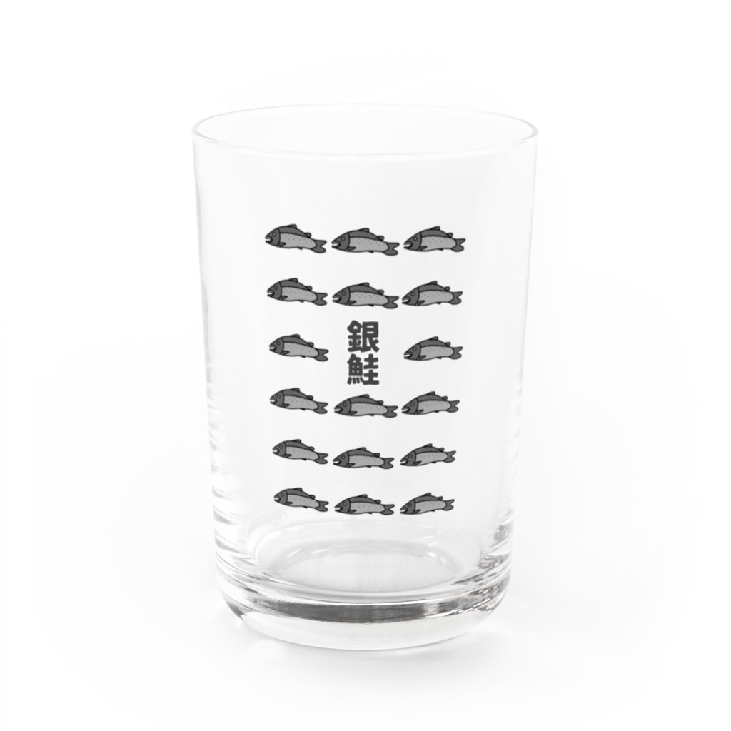 麦畑の銀鮭①(スマホケース) Water Glass :front