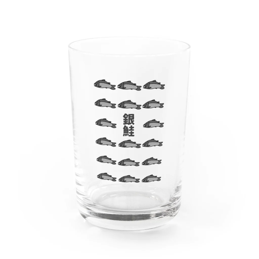 麦畑の銀鮭①(スマホケース) Water Glass :front