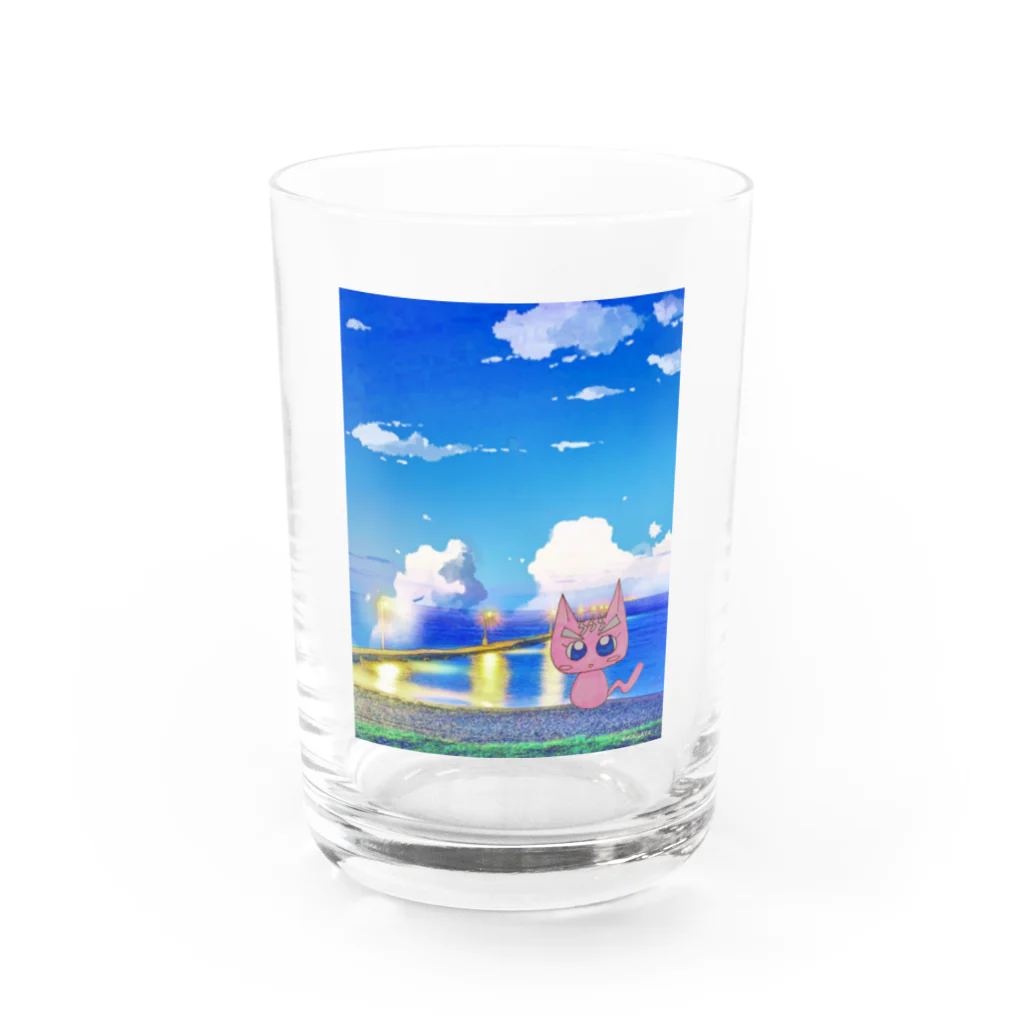 みのたの猫王子 Water Glass :front