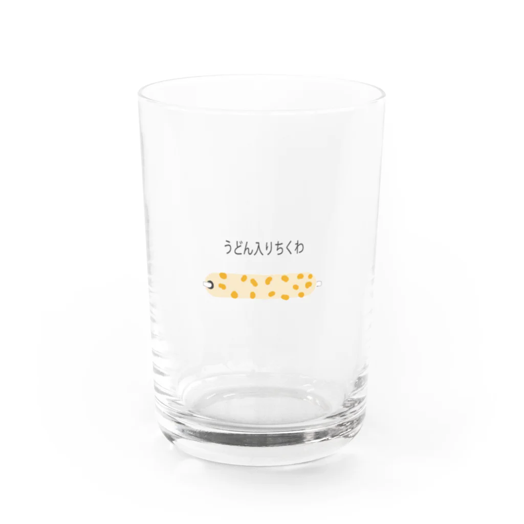 シャイニングしめじランドのうどん入りちくわ Water Glass :front