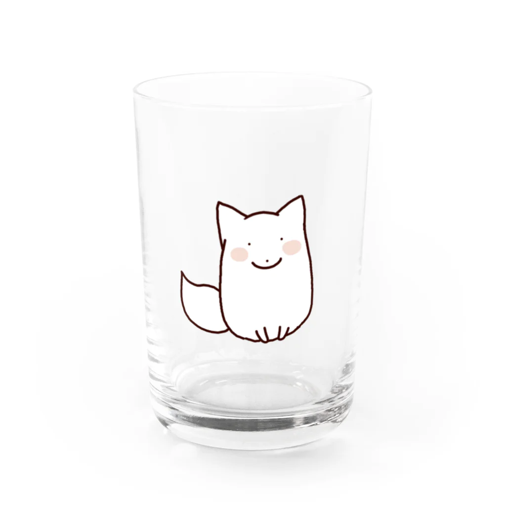 こやこ屋の白こんこんさん Water Glass :front