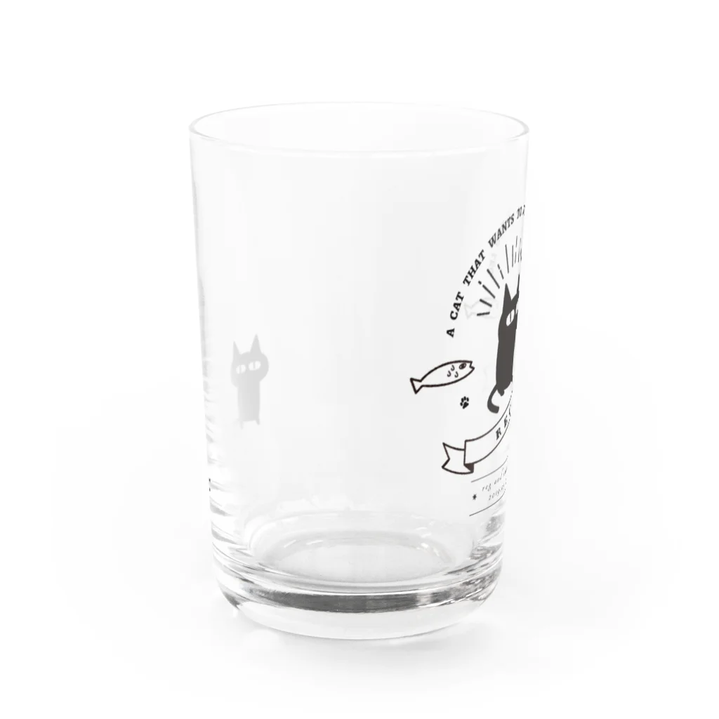 ぷっちのくろねこレグのグラス Water Glass :front