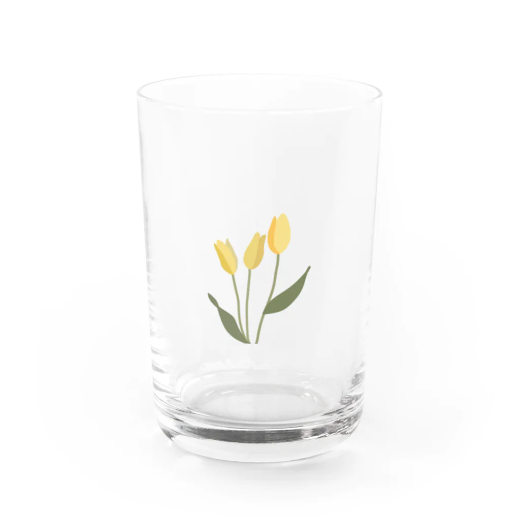 ampluieのyellow tulip グラス前面