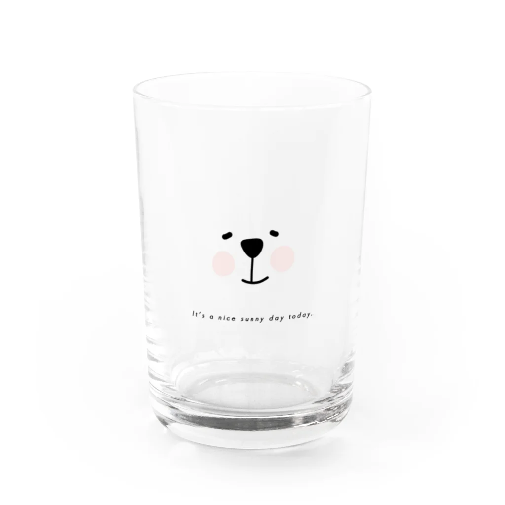 ampluieのぽかぽか陽気の日のクマさん Water Glass :front