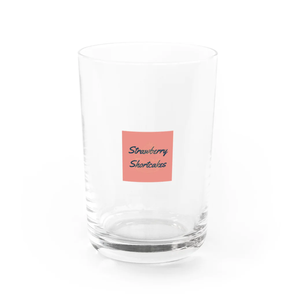 CAT-SCHOOLのストロベリー　ショートケーキ Water Glass :front