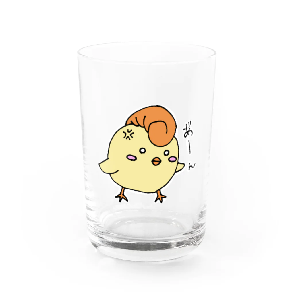 柴犬CHIROの不良のぴよ助さん Water Glass :front