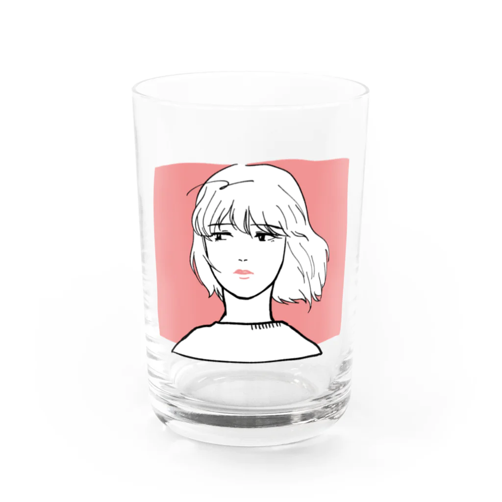 mocimiの風をうけるアンニュイガール Water Glass :front