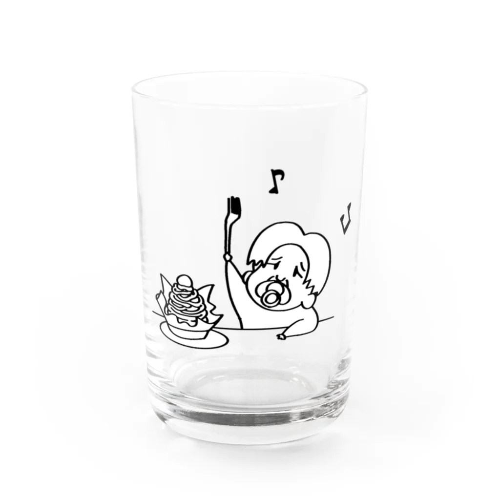 kawajitomoyoの天才0才児ちやちゃん おやつ Water Glass :front