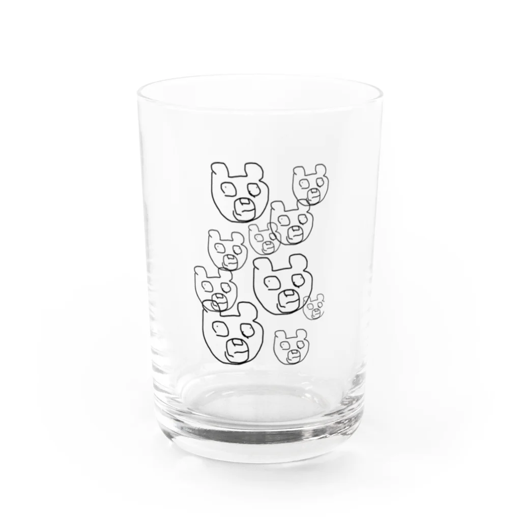 merry_tar0の熊次郎（群衆）グラス Water Glass :front