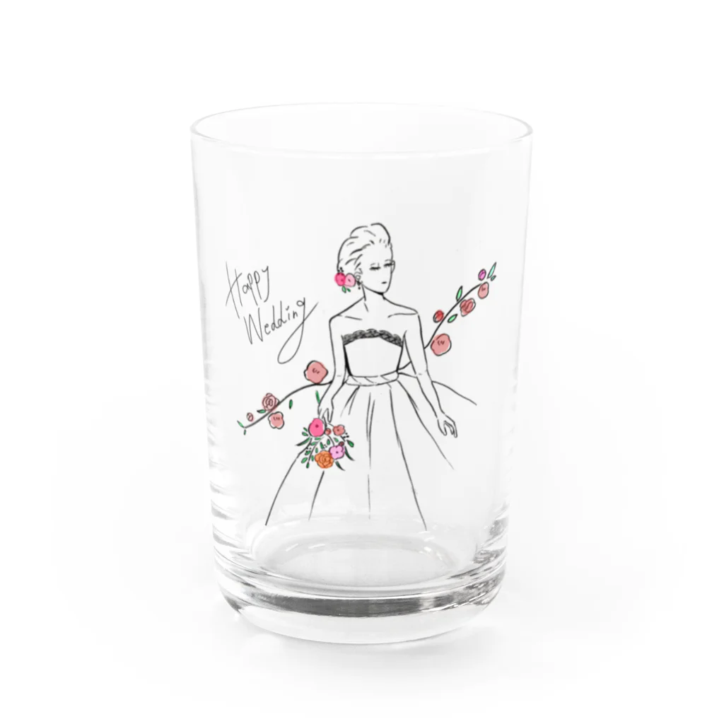 YOZAKURAの結婚おめでとう Water Glass :front