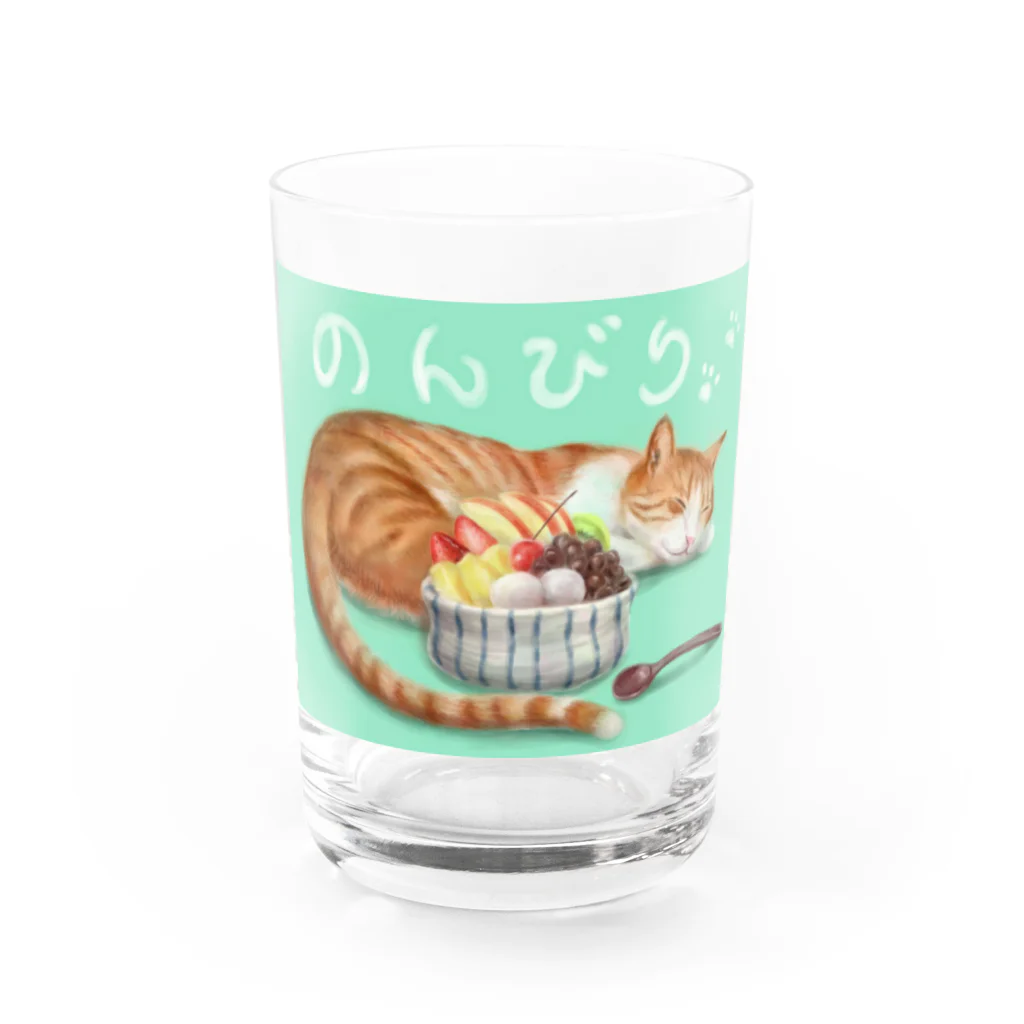Ａｔｅｌｉｅｒ　Ｈｅｕｒｅｕｘの茶屋猫　あんみつ Water Glass :front