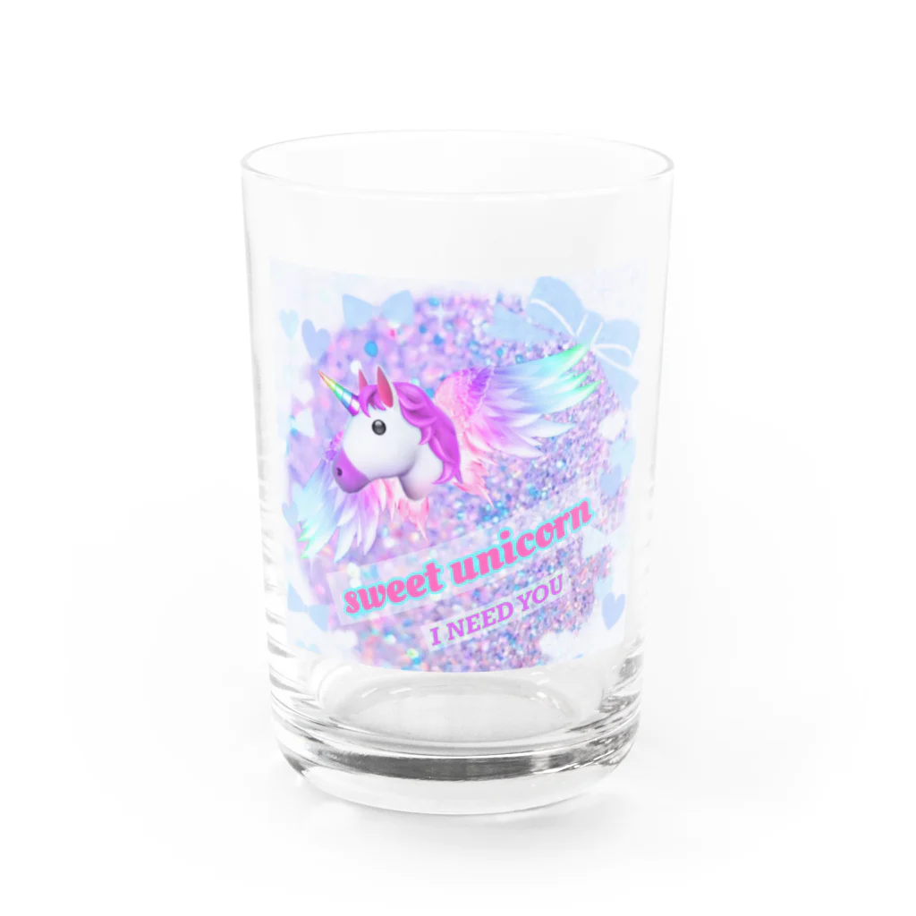 sweet unicornのsweet magic Water Glass :front