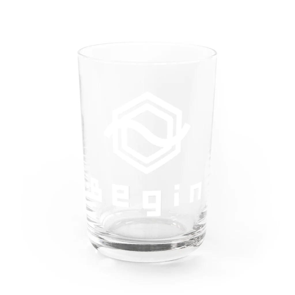 [0~Begin]のロゴプリント グラス前面