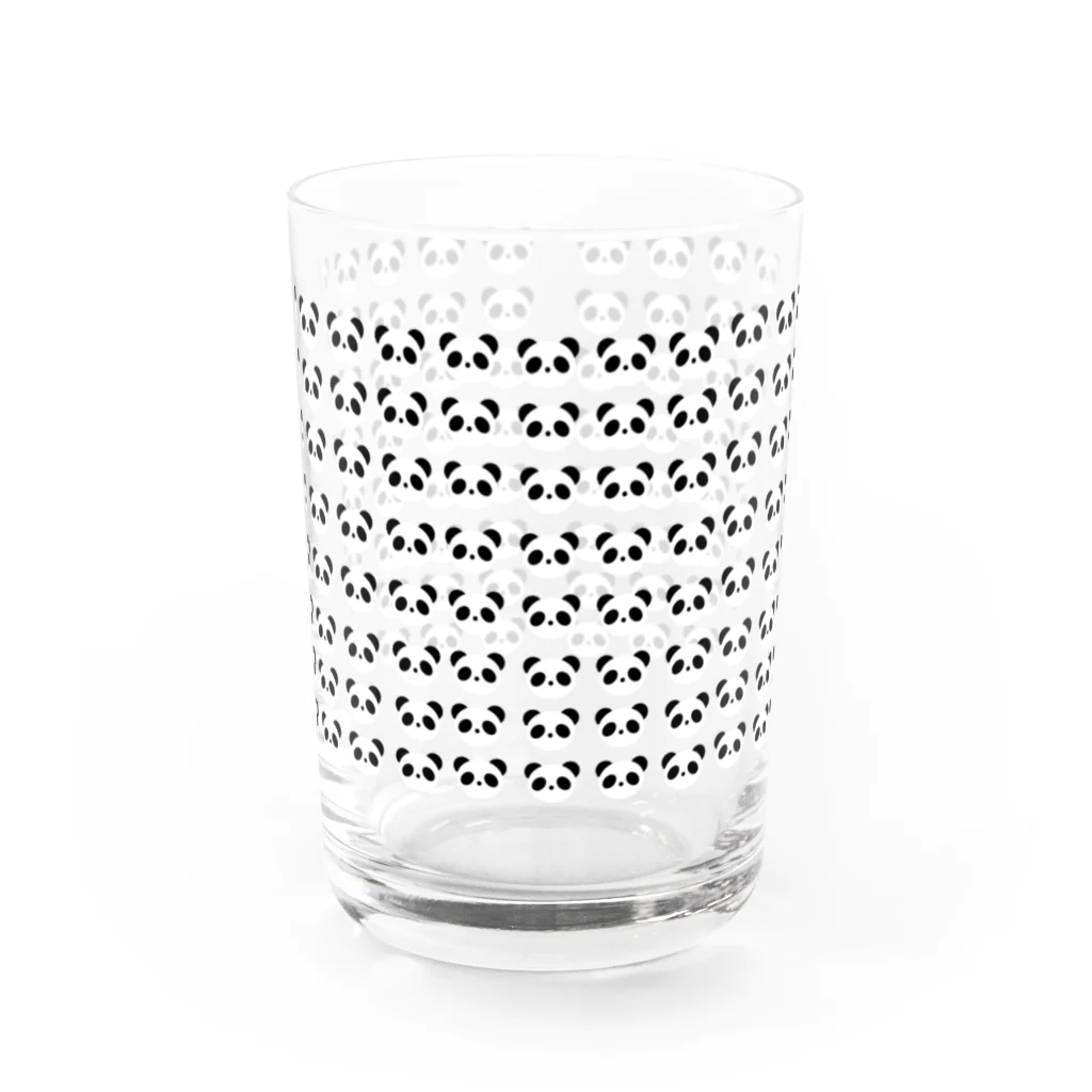 風野ひつじのぱんだならべ Water Glass :front