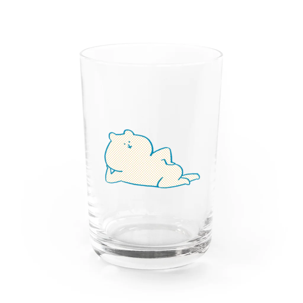 ぽよのはら(と仲間たち)のポップなごろ寝くま Water Glass :front