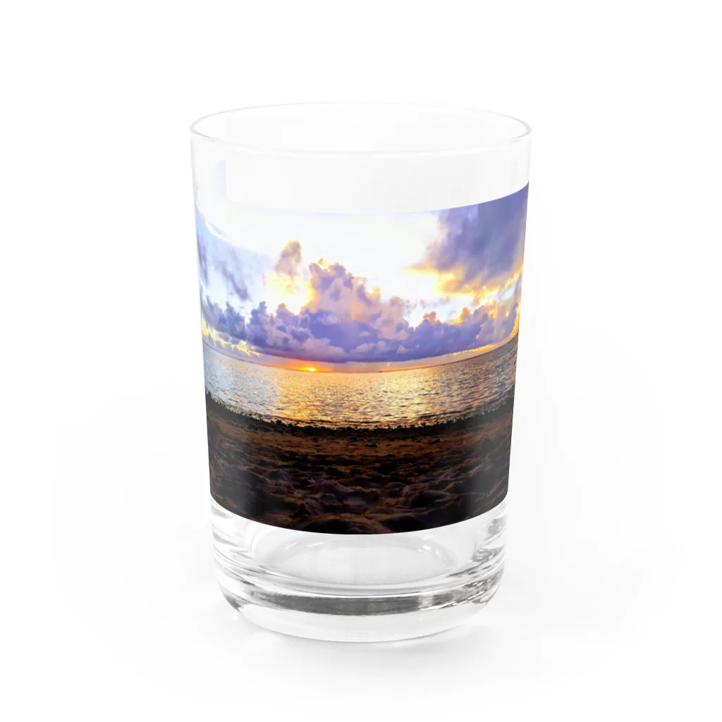 orange_honeyの夕焼け10 Water Glass :front