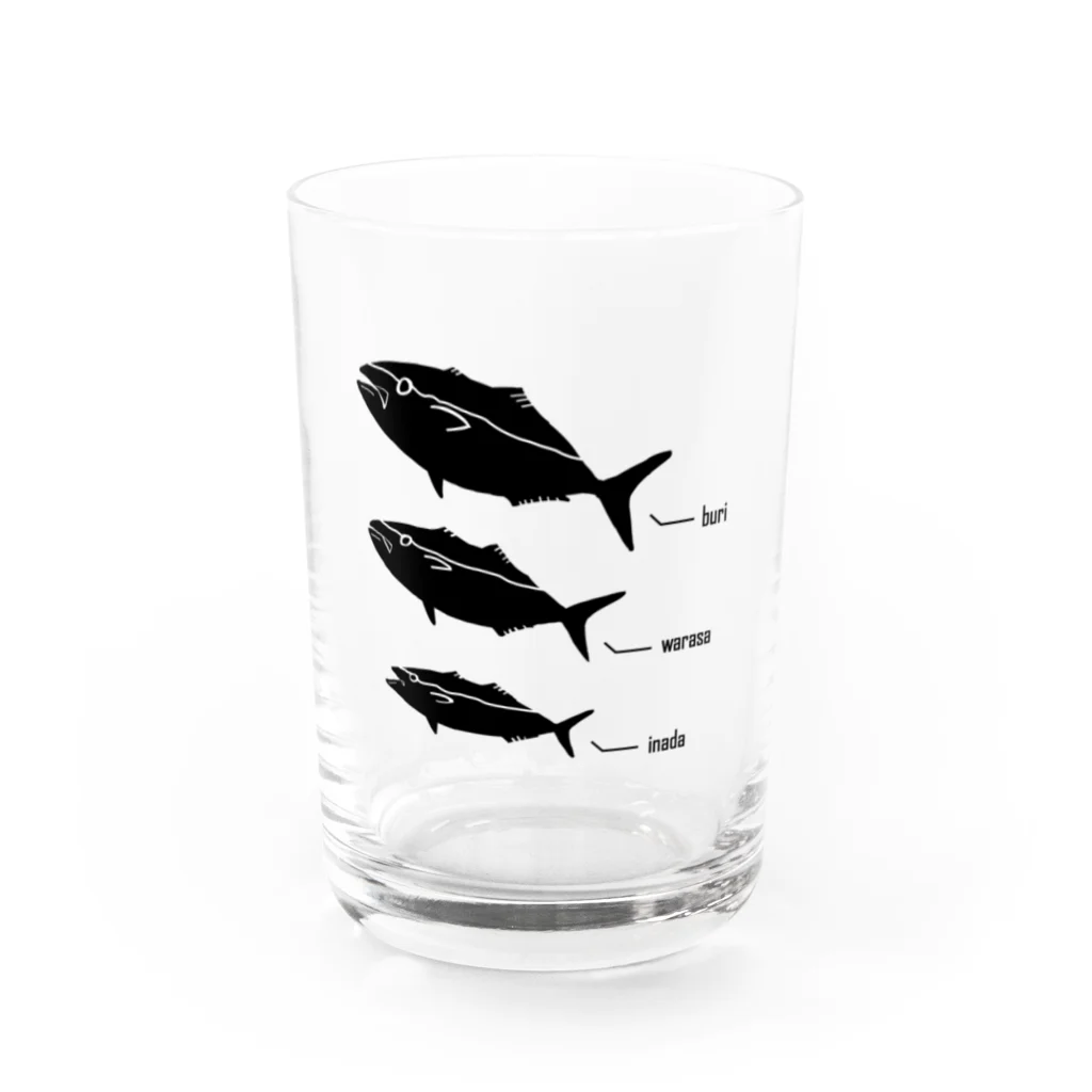 nogomeのブリ・ワラサ・イナダ Water Glass :front