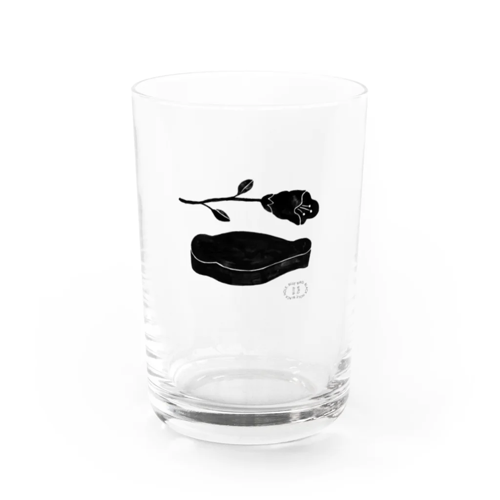 砂と水玉のBBBH「花と棺桶」  Water Glass :front