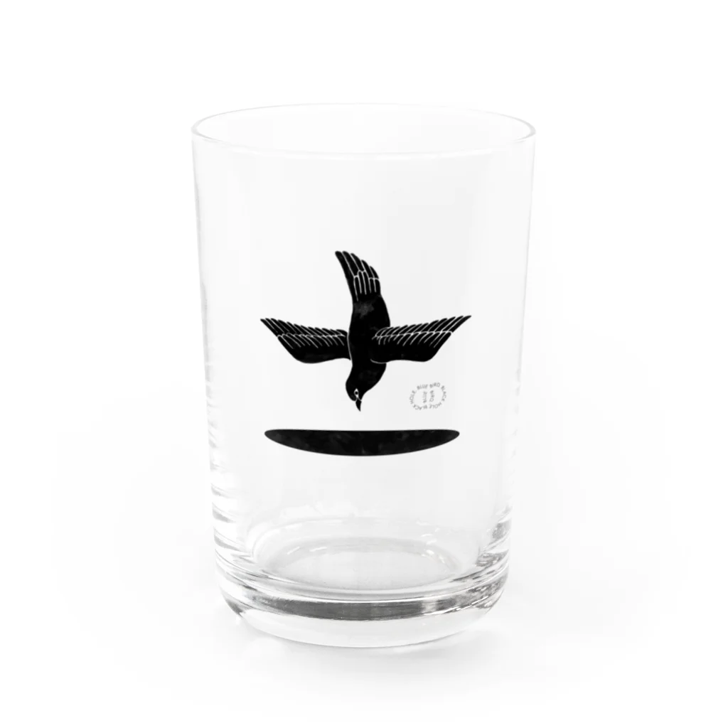 砂と水玉のBBBH「鳥と穴」  Water Glass :front