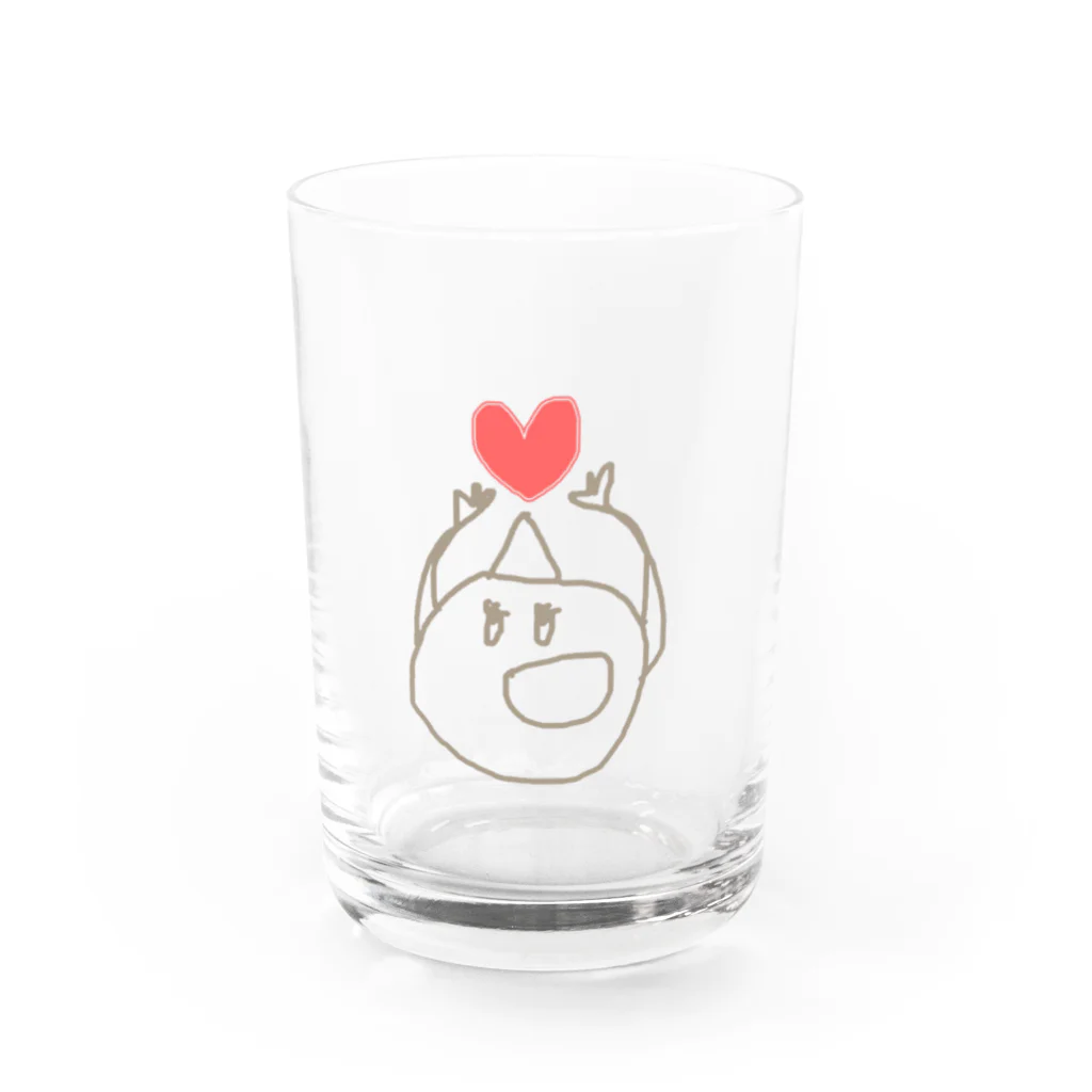 あるくひつじの3角山:ももちゃん Water Glass :front