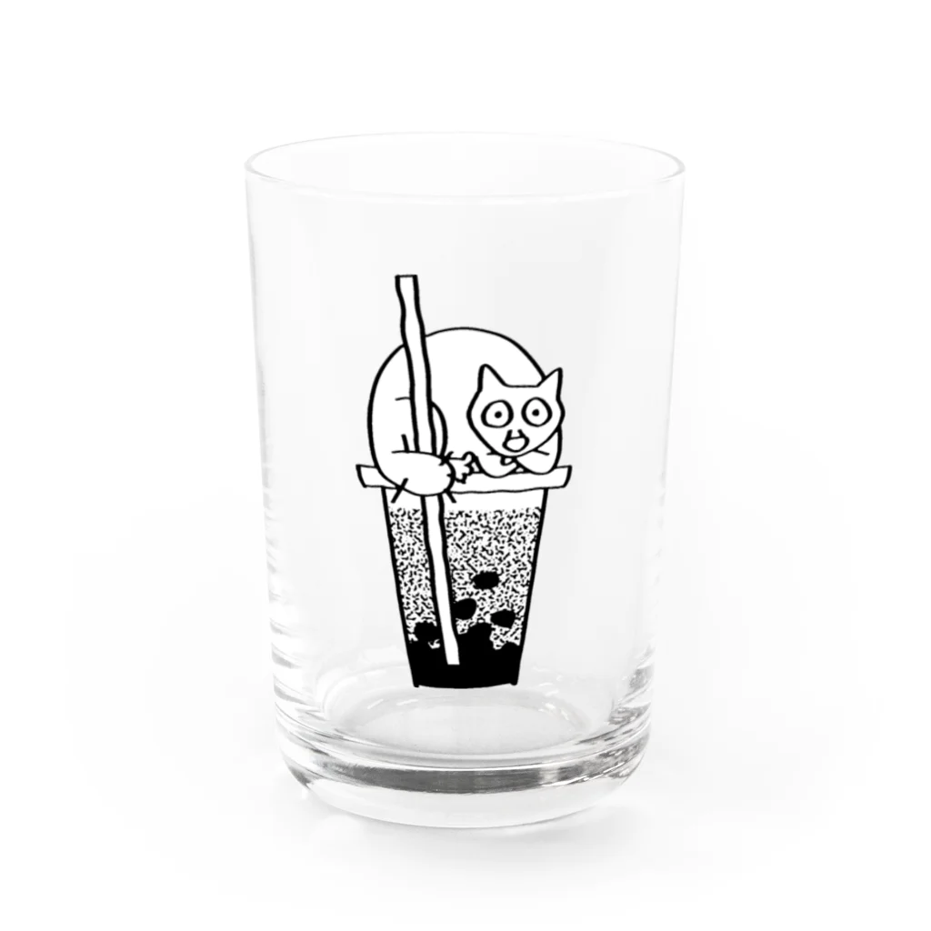 kawajitomoyoの野良猫のらねちゃん タピオカ Water Glass :front