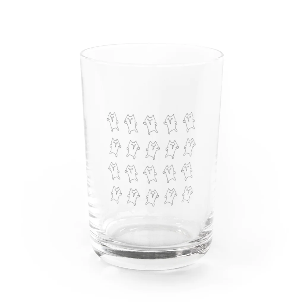 さきいか【雷様】のぬこぐらす Water Glass :front