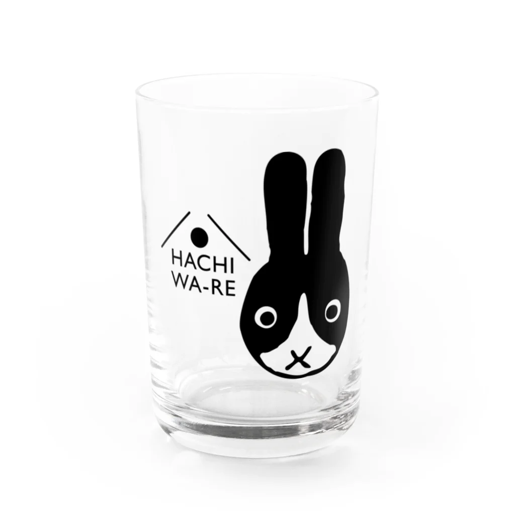 わかだん工房のハチワレうさぎ Water Glass :front