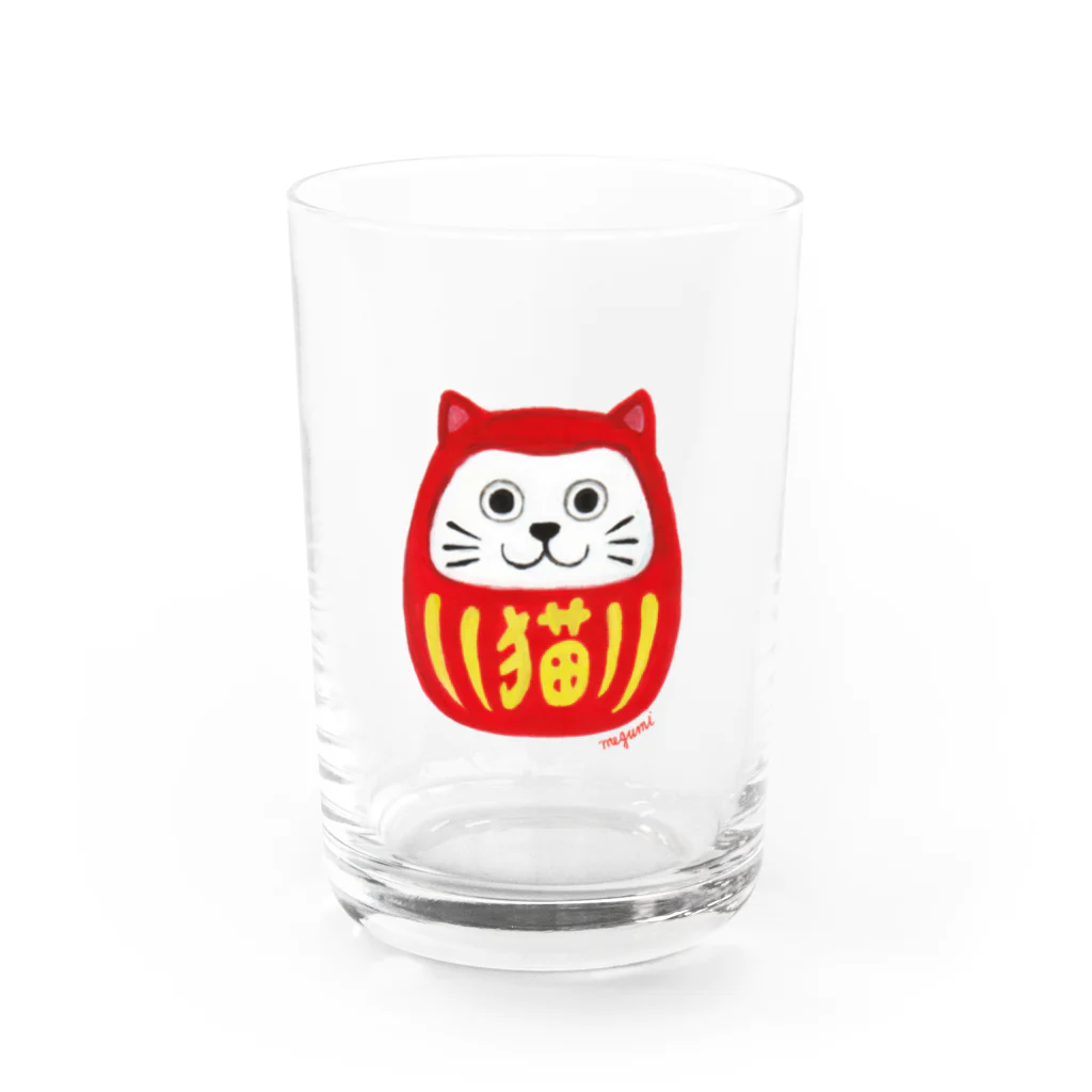 わたべ　めぐみのねこ達磨 Water Glass :front