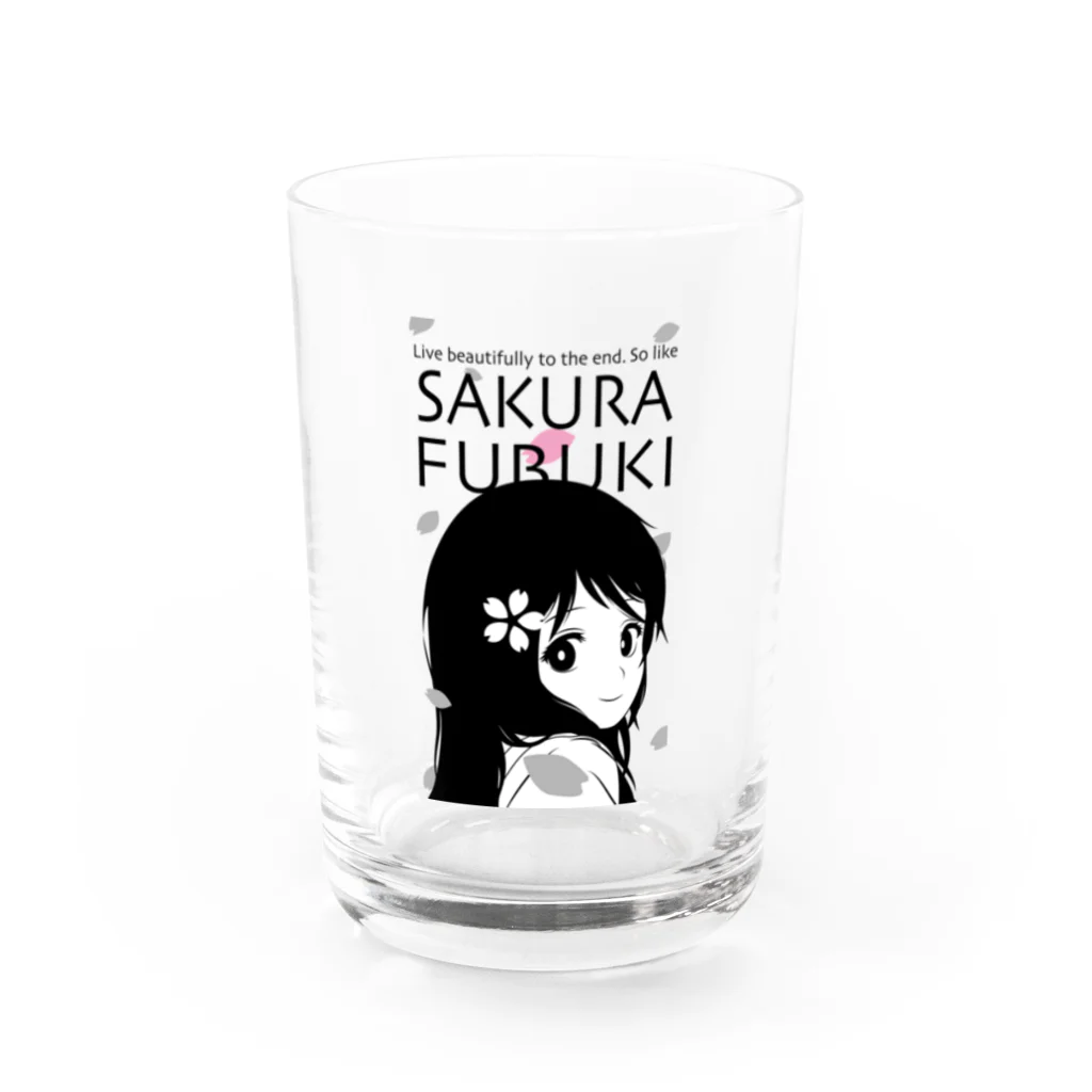 松や SUZURI店のSAKURA FUBUKI グラス前面