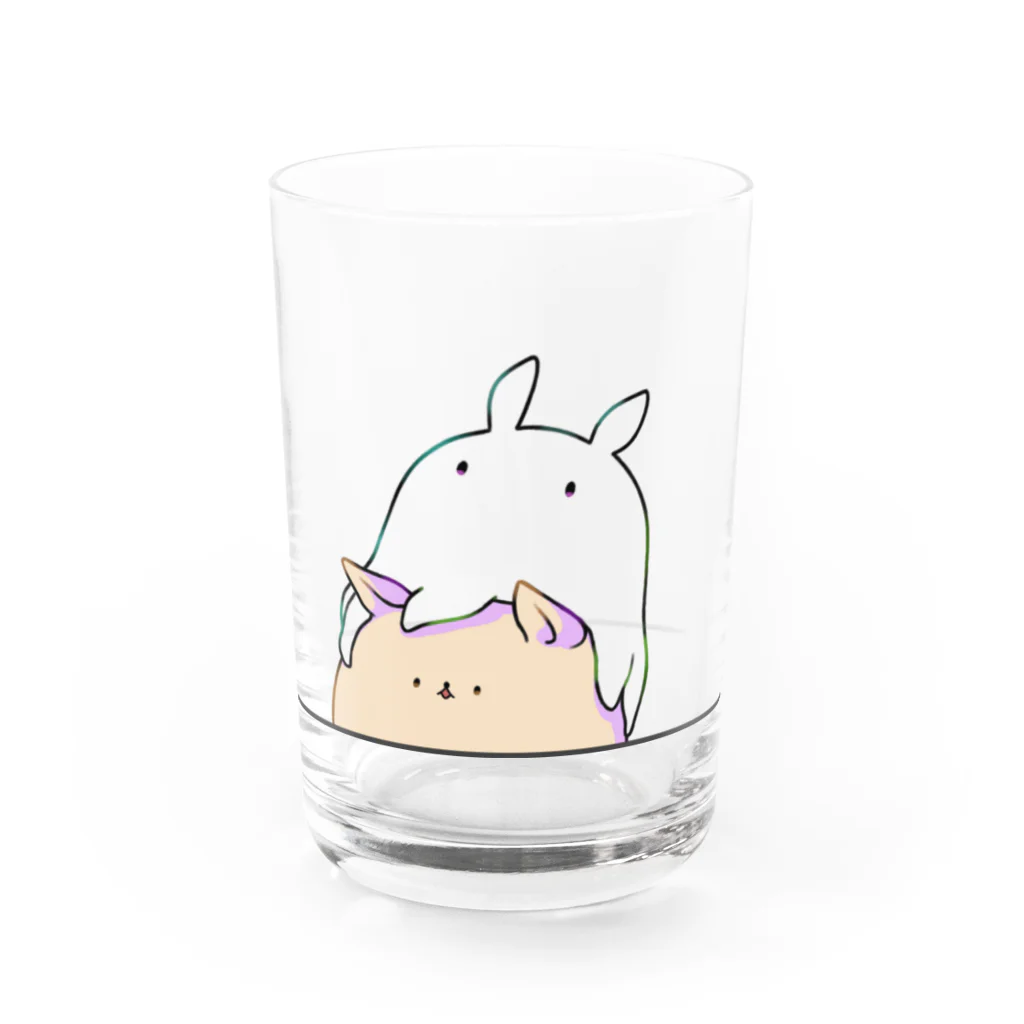 おみのおみその色落ちたことねこ Water Glass :front