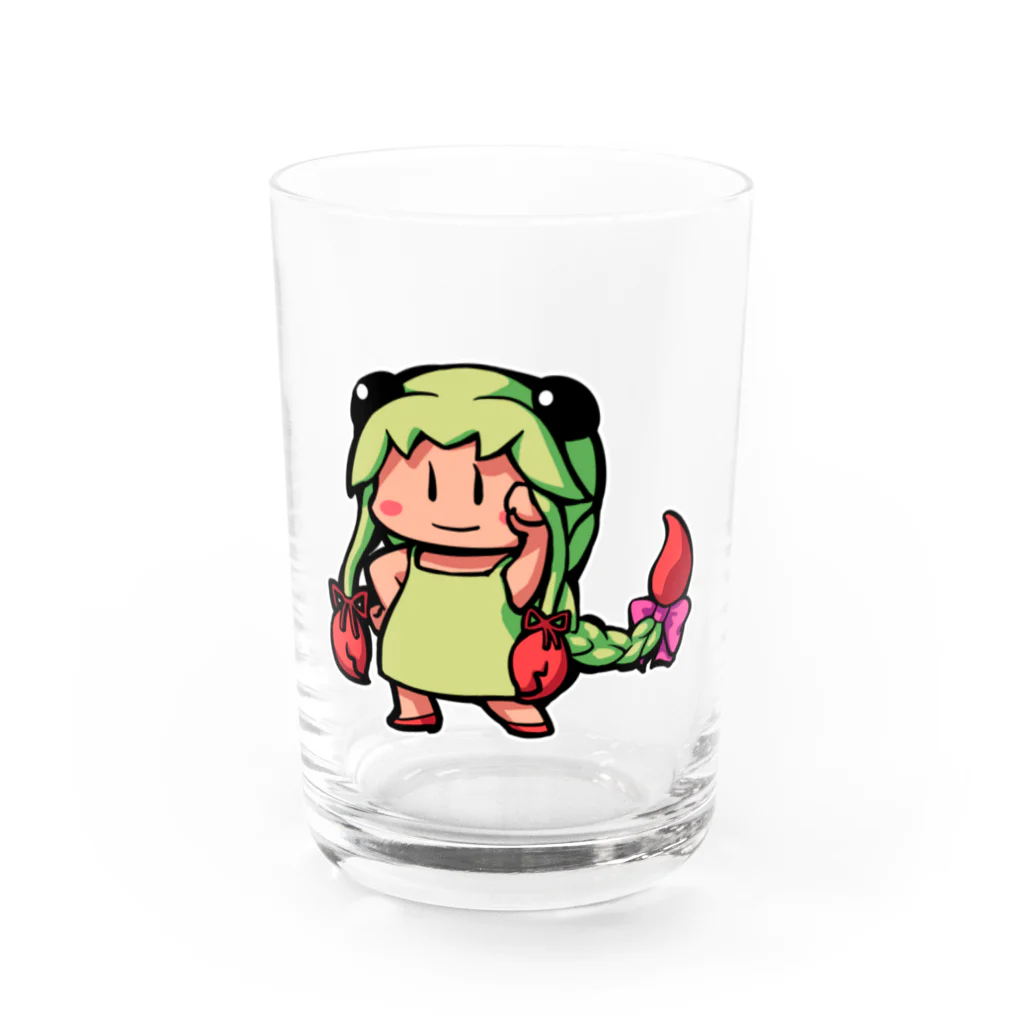 遊神ゆうきのイエローグリーンのさそりさん（蠍座） Water Glass :front