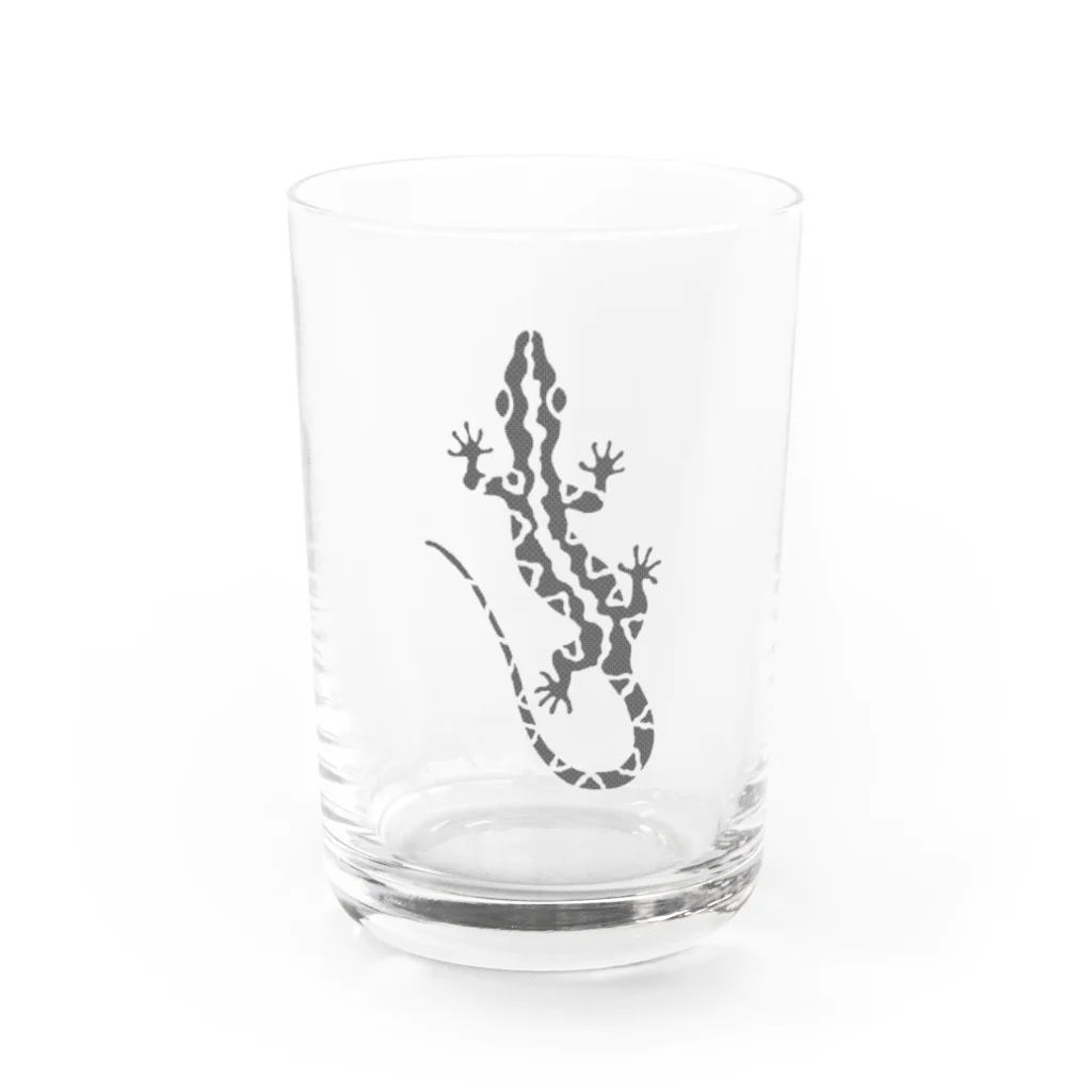 ツバメ堂のとかげちょろり(上向き） Water Glass :front