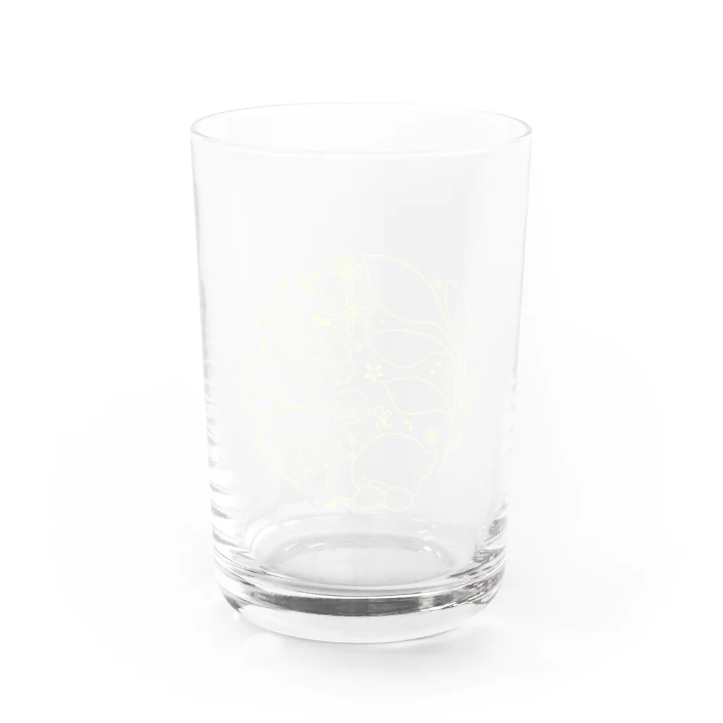 madoka_itemのあひーちゃんボタニカル Water Glass :front