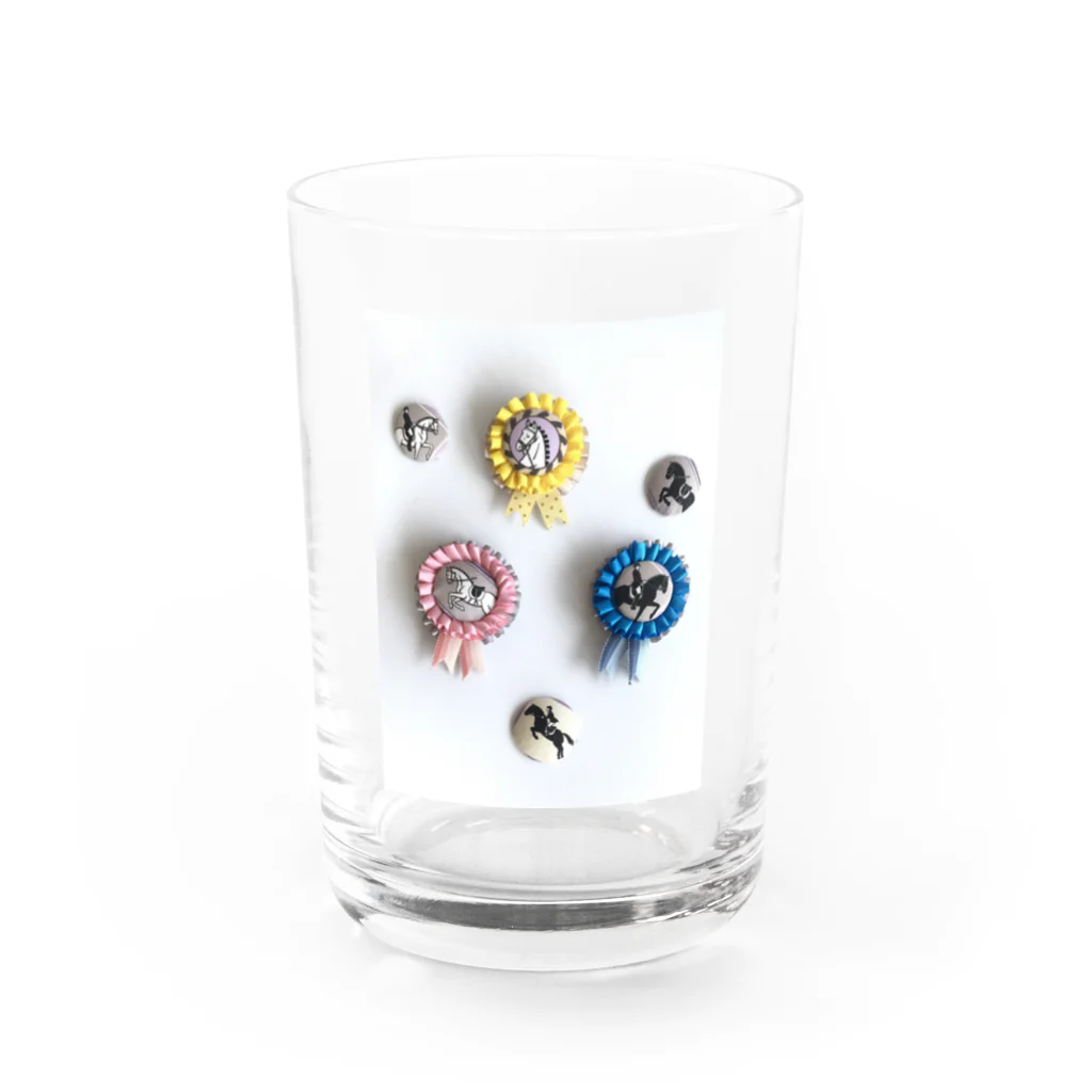 dressage ribbonのショーホースロゼット Water Glass :front