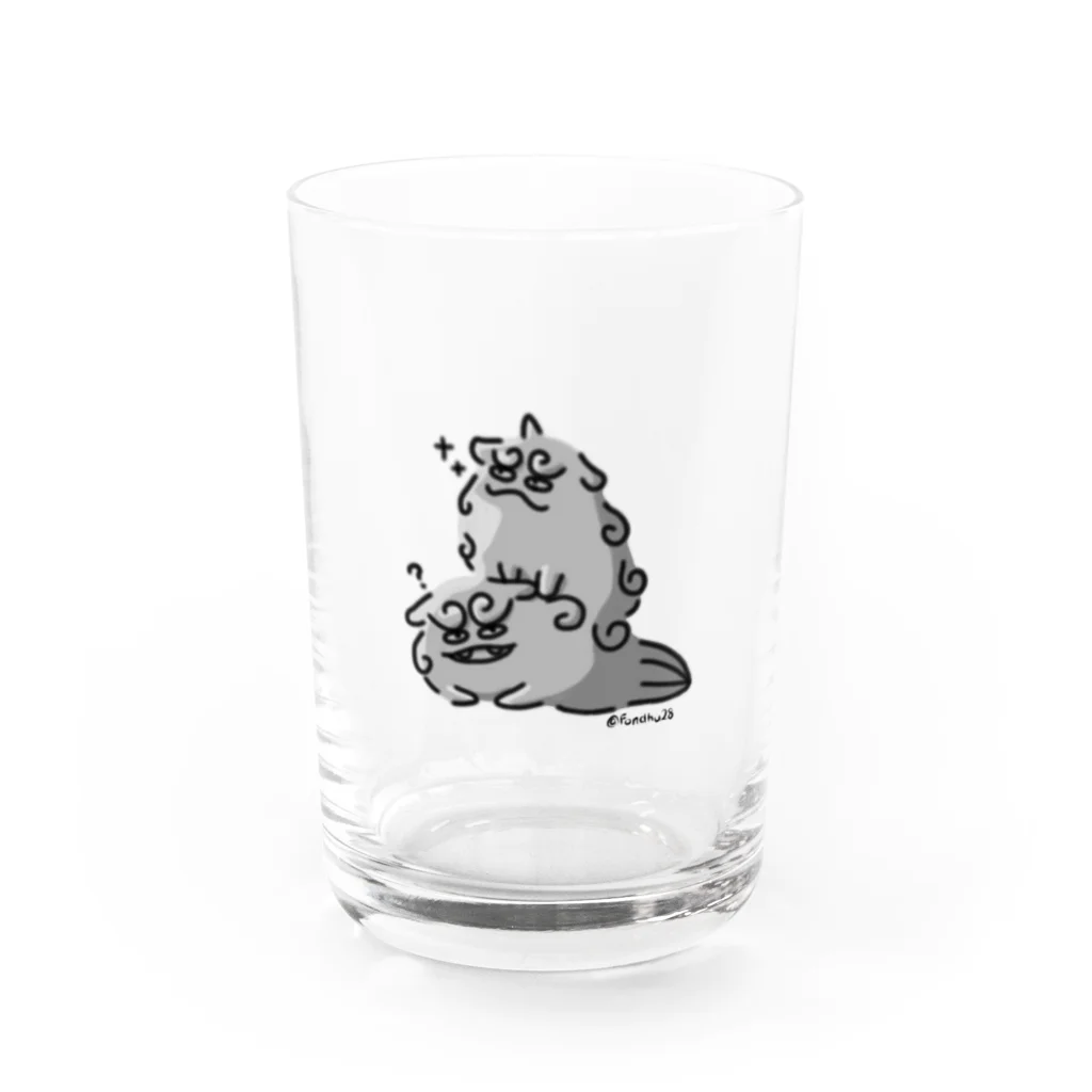 Fondhuの望む吽形寝る阿形 Water Glass :front