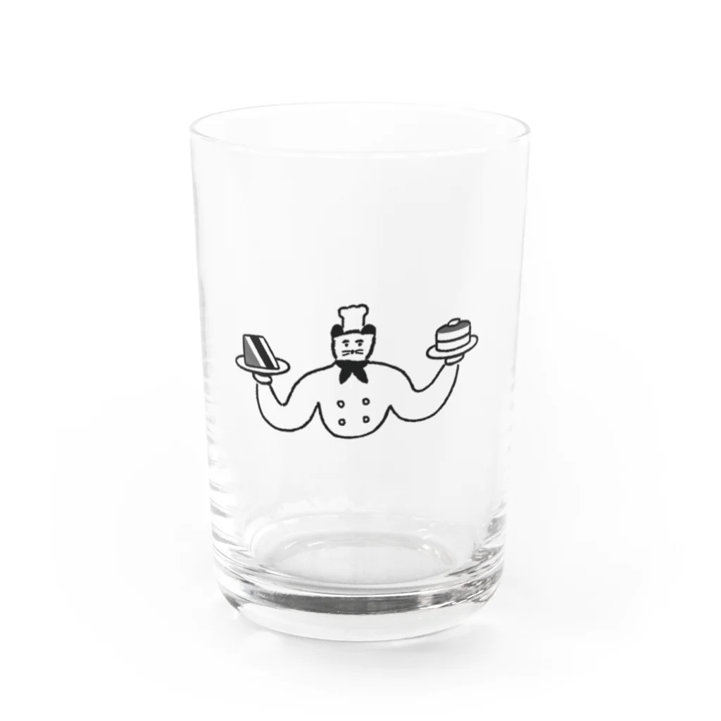 おいも商店のねこのコックさん Water Glass :front