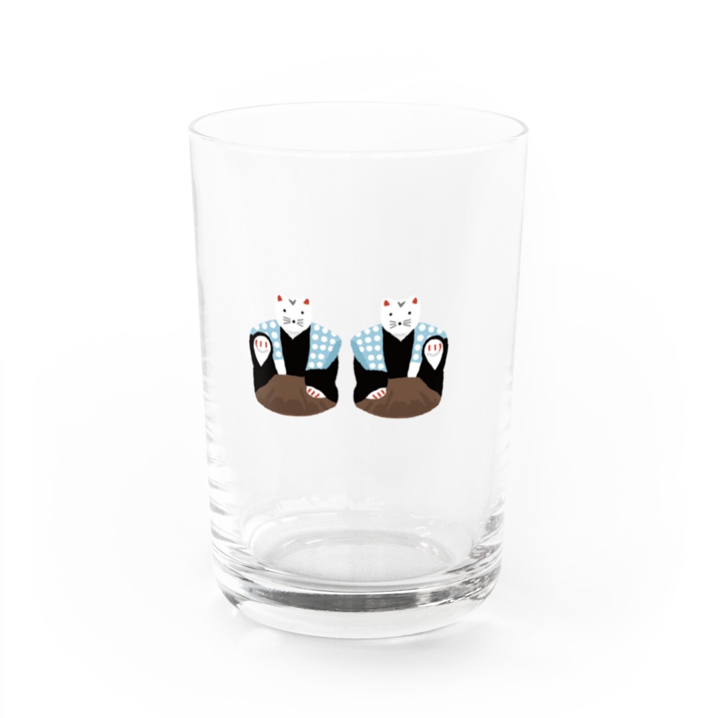 おいも商店の郷土玩具・初辰猫（はったつねこ） Water Glass :front