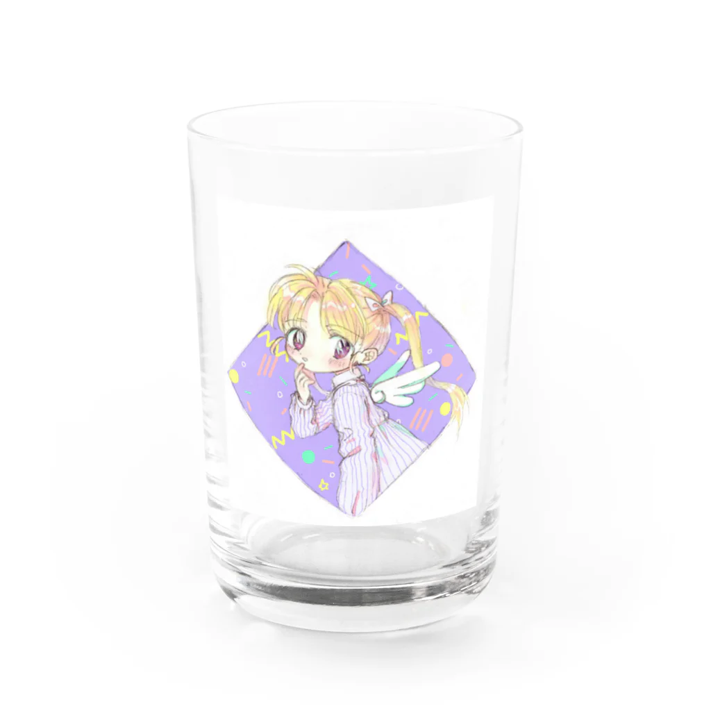 すこやかタオルケットのてんしちゃん Water Glass :front