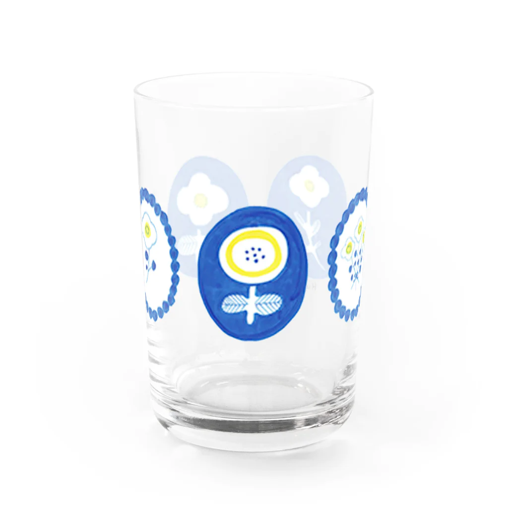 kurogoma.の青い花 Water Glass :front