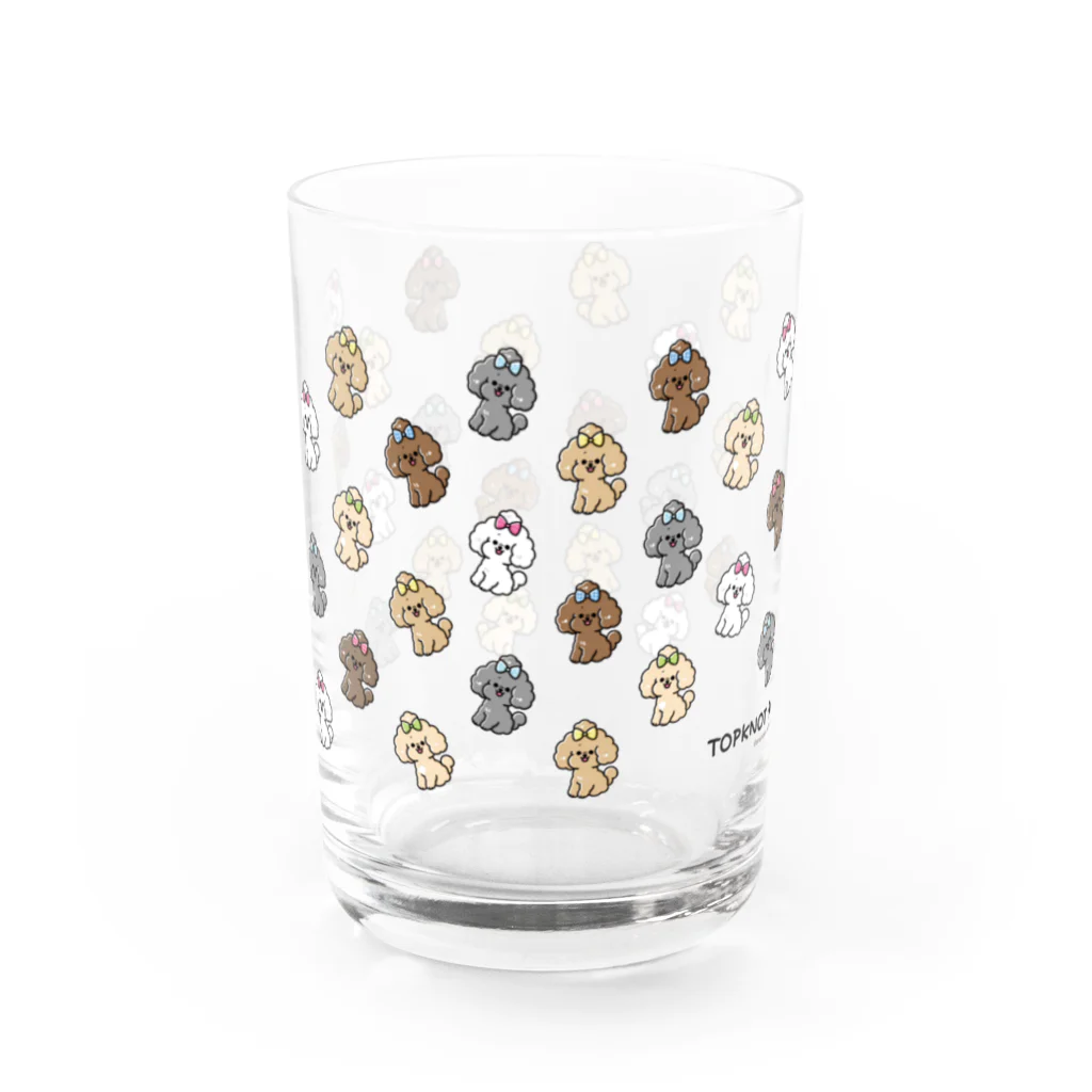 ししまる ともみのおめかし！ トップノットプードルず！ Water Glass :front