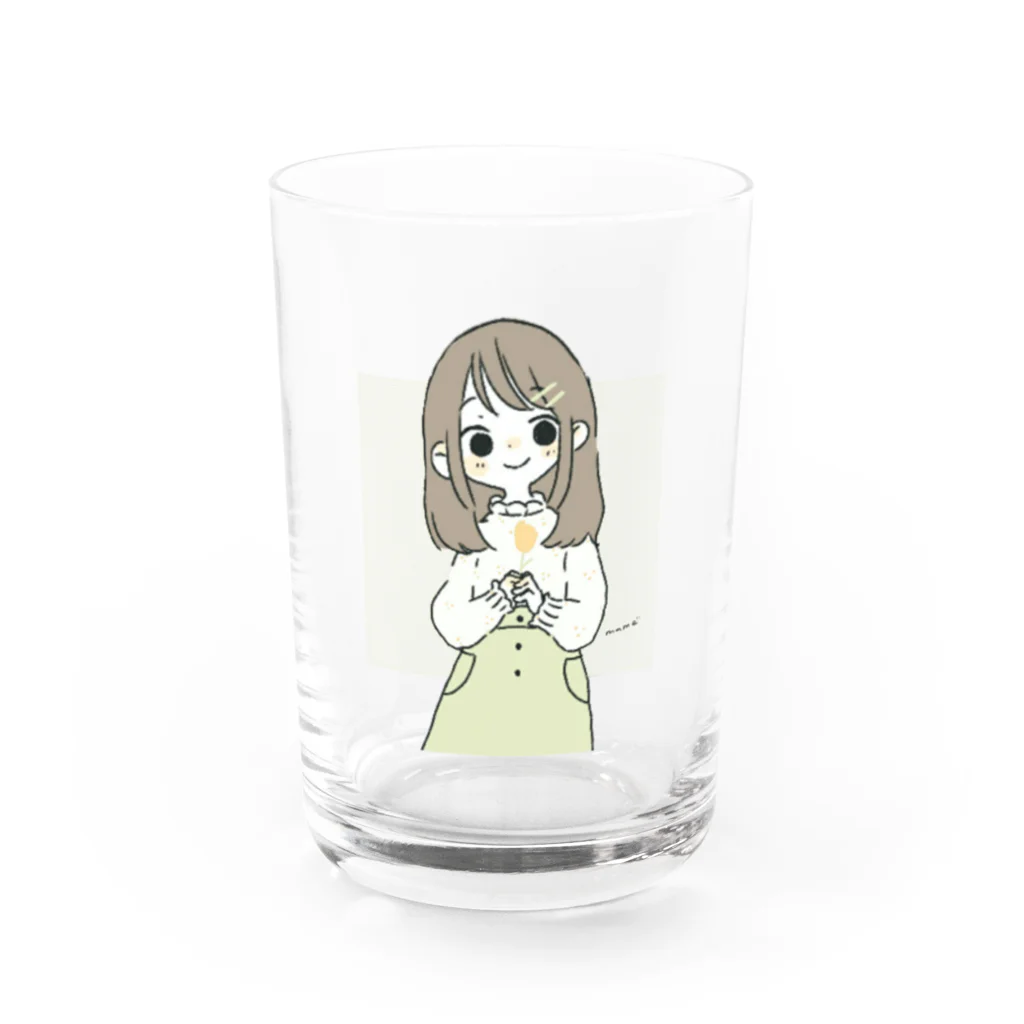 ひよこ豆の春色ちゃん Water Glass :front