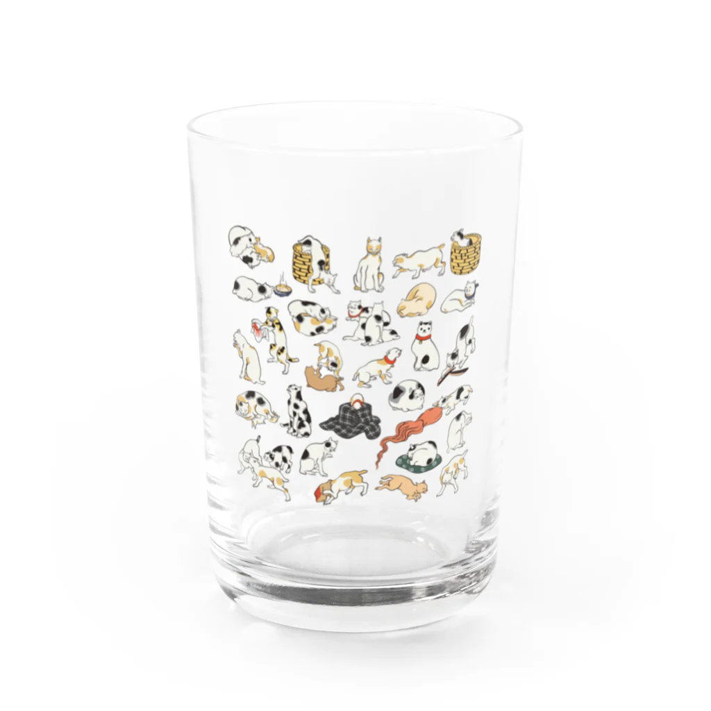 生桃ハルママ@JOJOスキィの国広猫まみれ Water Glass :front