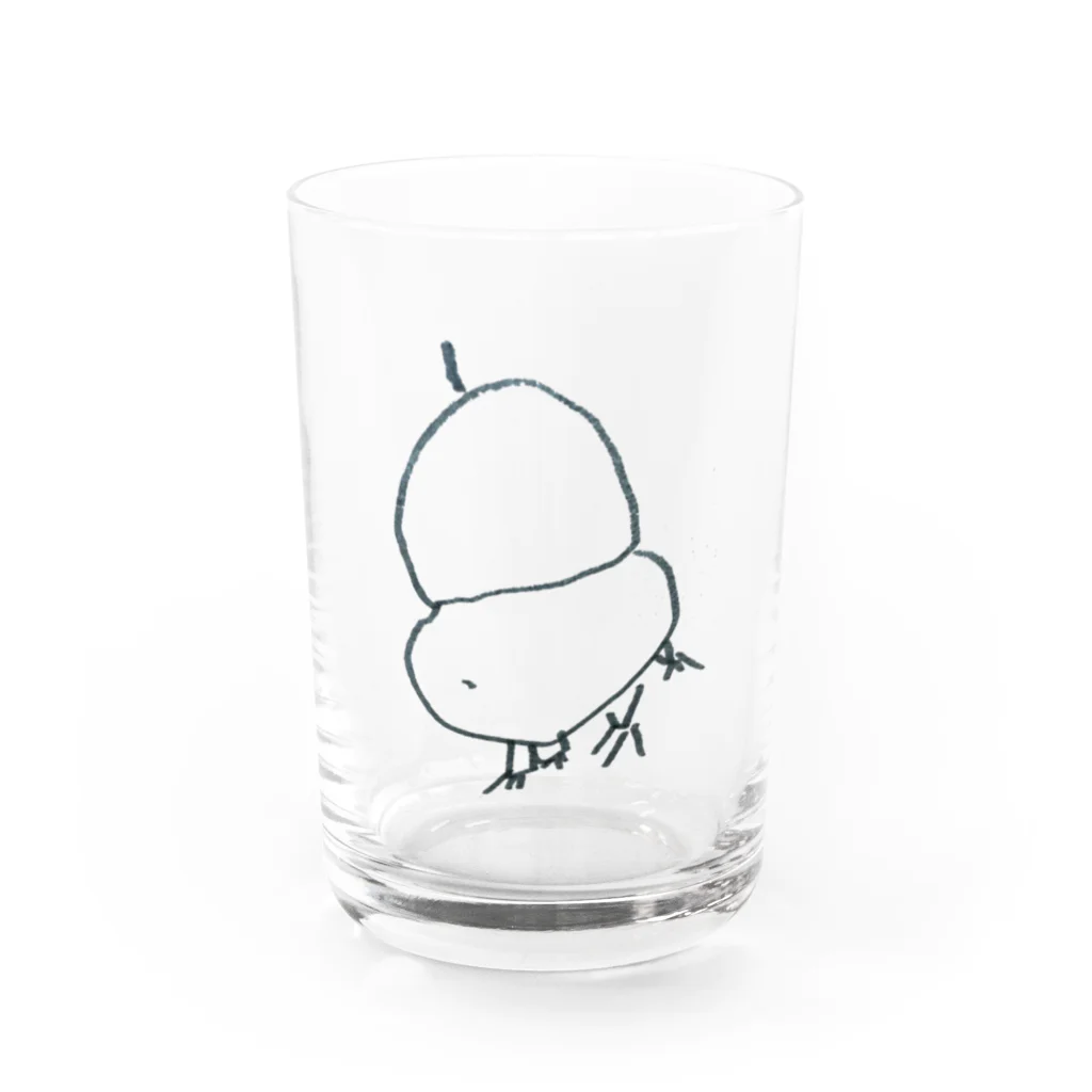 えんがわカフェの子供の描いた生き物 Water Glass :front