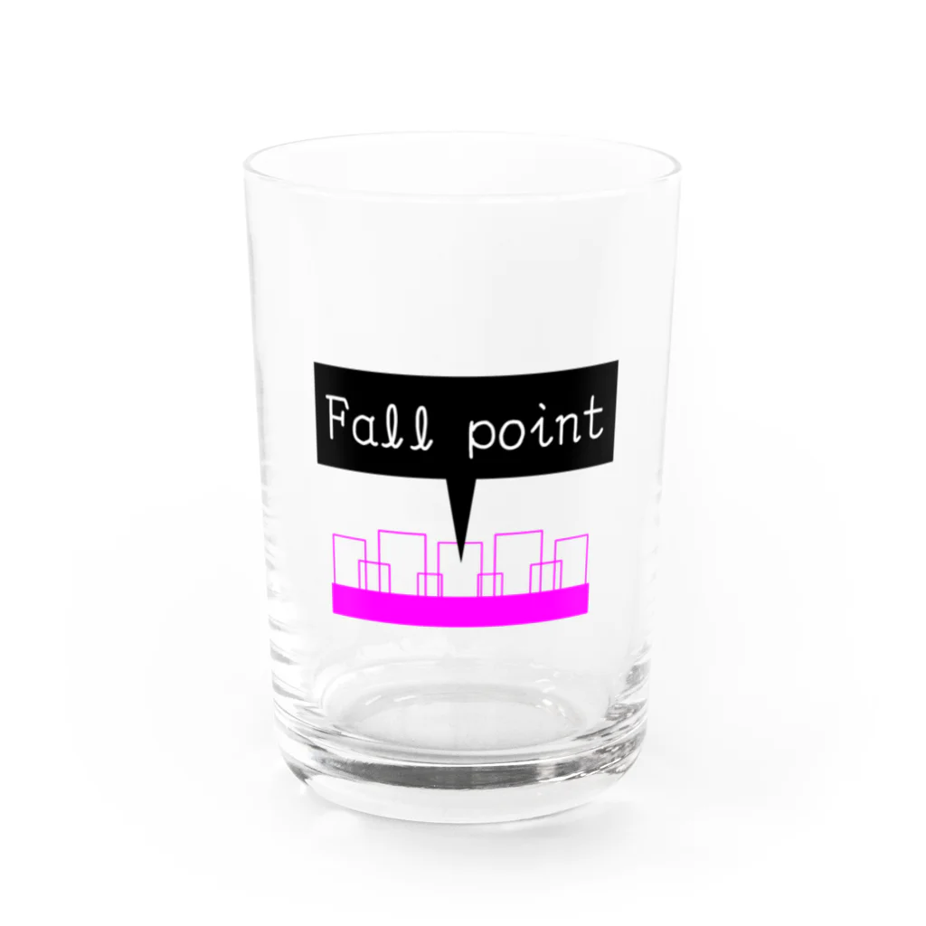 🐧🐧🐧のFall point Water Glass :front